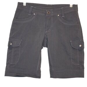 Kuhl Womens Gray Cargo Shorts Size 4 Outdoor Hiking Adventure Travel Utility